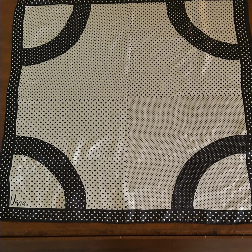 Vera Neuman Black and White Polka Dot Scarf - Picture 4 of 8